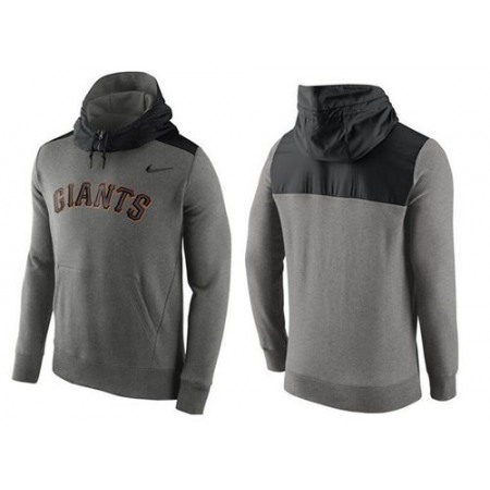 Men's San Francisco Giants Gray Cooperstown Collection Hybrid Pullover Hoodie