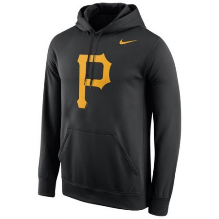 Pittsburgh Pirates Logo Performance Pullover Black MLB Hoodie