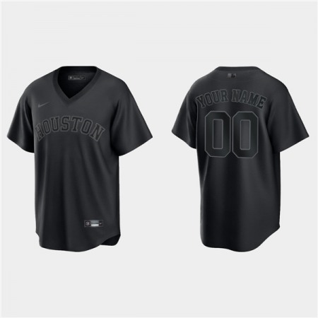 Men's Houston Astros ACTIVE Player Custom Black Pitch Black Fashion Replica Stitched Jersey