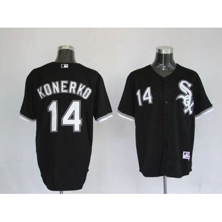 White Sox #14 Paul Konerko Stitched Black MLB Jersey