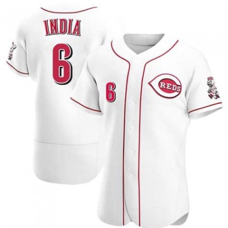 Men's Cincinnati Reds #6 Jonathan india White Flex Base Stitched Jersey