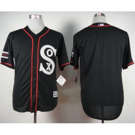 White Sox Blank Black New Cool Base Stitched MLB Jersey