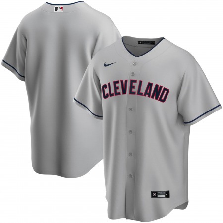 Men's Cleveland indians Blank Grey Cool Base Stitched Jersey