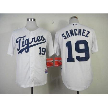 Tigers #19 Anibal Sanchez White "Los Tigres" Stitched MLB Jersey