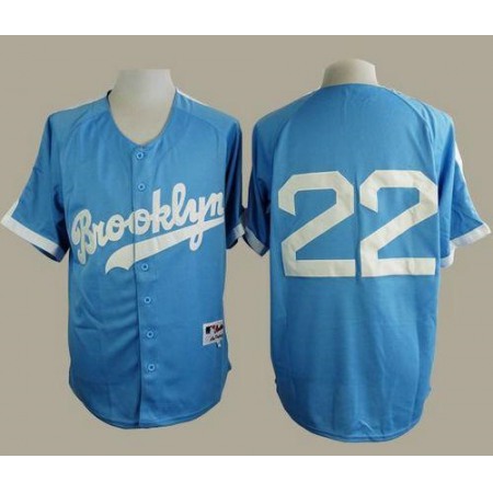 Dodgers #22 Clayton Kershaw Light Blue Cooperstown Stitched MLB Jersey