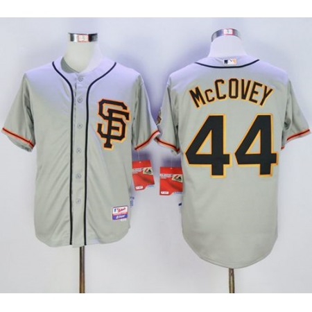 Giants #44 Willie McCovey Grey Cool Base Stitched MLB Jersey