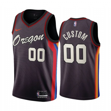 Men's Portland Trail Blazers Coffee Customized City Edition Stitched NBA Jersey