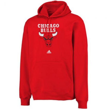 Chicago Bulls Logo Pullover Hoodie Sweatshirt Red