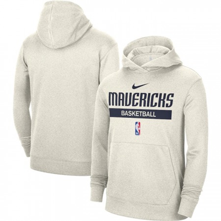 Men's Dallas Mavericks White Spotlight Fleece Overhead Hoodie