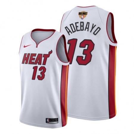 Men's Miami Heat #13 Bam Adebayo 2020 White Finals Bound Association Edition Swingman Stitched Jersey