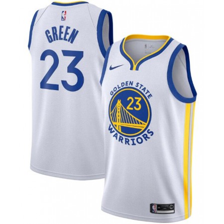 Men's Golden State Warriors #23 Draymond Green White Association Edition Swingman Stitched Jersey