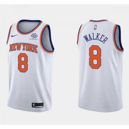 New Yok Knicks #8 Kemba Walker Association Edition Stitched Swingman Basketball Jersey