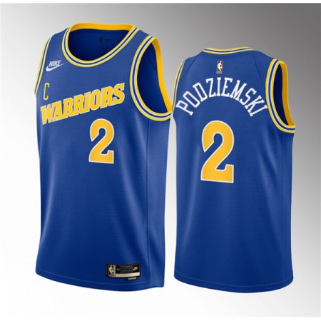 Men's Golden State Warriors #2 Brandin Podziemski Royal 2023 Draft Classic Edition Swingman Stitched Basketball Jersey