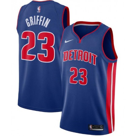 Men's Detroit Pistons #23 Blake Griffin Blue Icon Edition Stitched Swingman Jersey