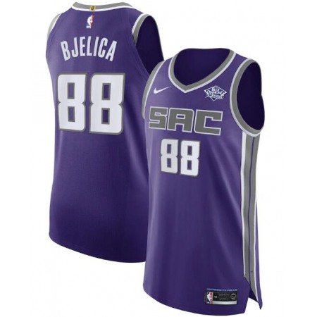 Men's Sacramento Kings #88 Nemanja Bjelica Purple Icon Editon Stitched Jersey