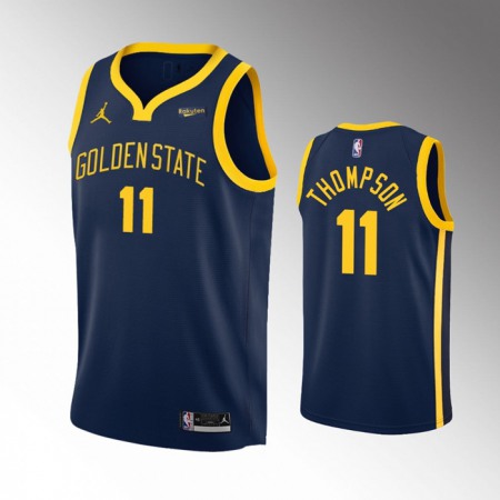 Men's Golden State Warriors #11 Klay Thompson Navy Statement EditionStitched Jersey