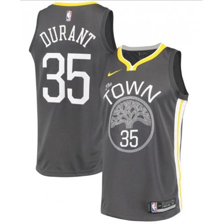 Men's Golden State Warriors #35 Kevin Durant Black Statement Edition Swingman Stitched Jersey