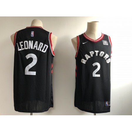 Raptors #2 Kawhi Leonard Black Swingman Stitched Jersey