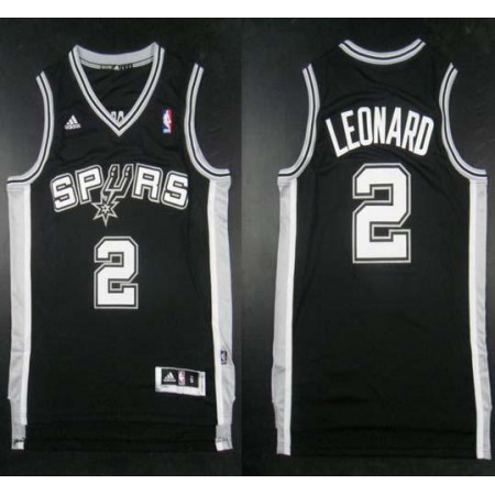 Revolution 30 Spurs #2 Kawhi Leonard Black Stitched NBA Jersey