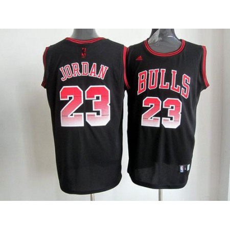 Bulls #23 Michael Jordan Black Stitched NBA Vibe Jersey