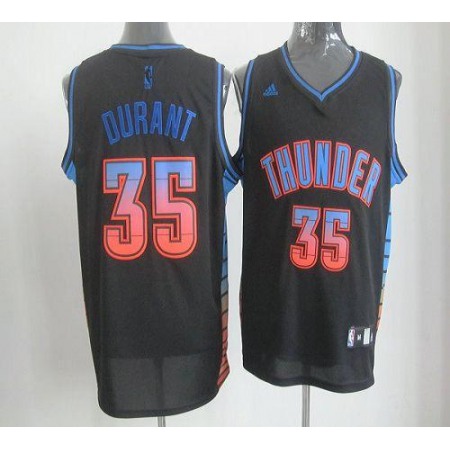 Thunder #35 Kevin Durant Black Stitched NBA Vibe Jersey