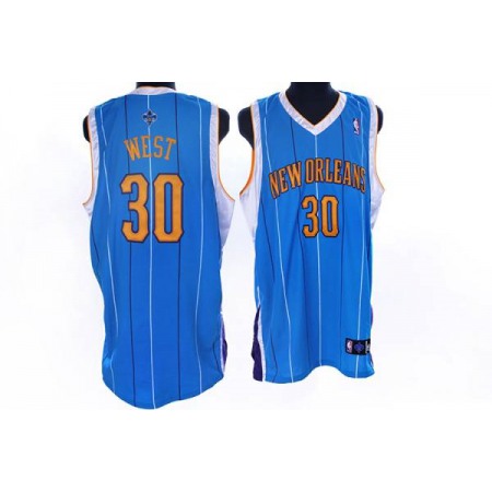 Hornets #30 David West Stitched Baby Blue NBA Jersey