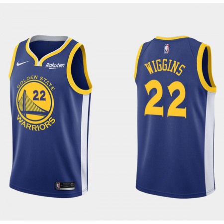 Men's Golden State Warriors #22 Andrew Wiggins Blue Stitched Basketball Jersey