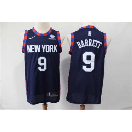 Men's New York Knicks #9 RJ Barrett Navy Stitched NBA Jersey