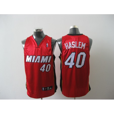 Heat #40 Udonis Haslem Red Stitched NBA Jersey