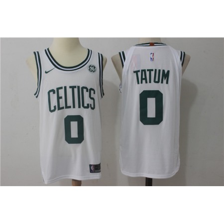 Men's Boston Celtics #0 Jayson Tatum White Stitched NBA Jersey