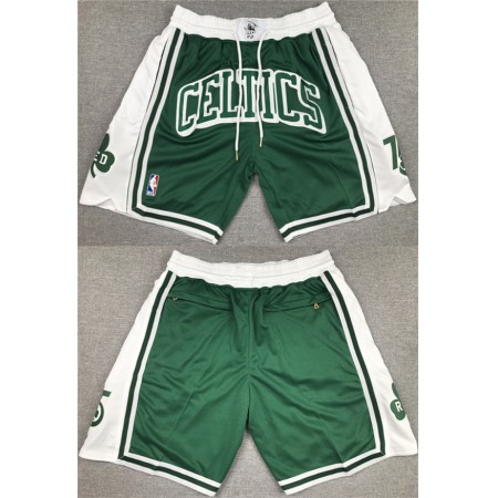 Men's Boston Celtics White/Green Shorts (Run Small)