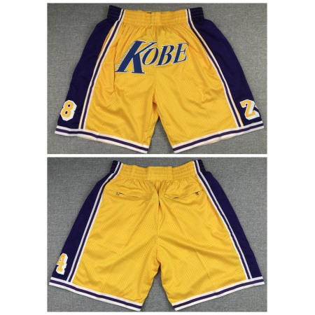 Men's Los Angeles Lakers Yellow Shorts (Run Small)