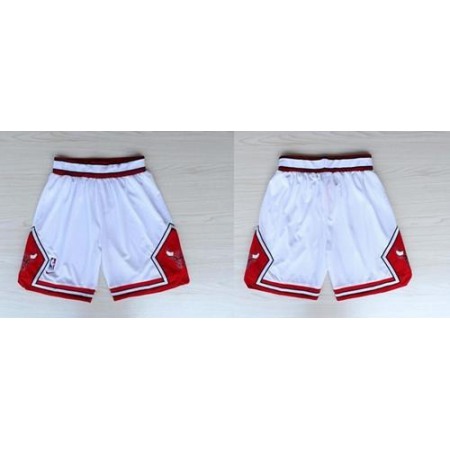 Chicago Bulls White NBA Shorts