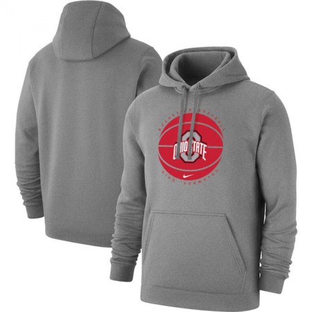 Men's Ohio State Buckeyes Grey Basketball Pullover Hoodie