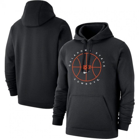 Men's Oklahoma State Cowboys Black Basketball Icon Club Fleece Pullover Hoodie