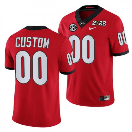 Men's Georgia Bulldogs ACTIVE PLAYER Custom 2022 Patch Red College Football Stitched Jersey