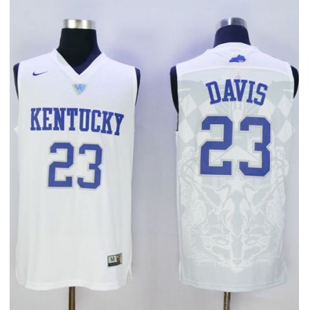 Wildcats #23 Anthony Davis White Basketball Stitched NCAA Jersey