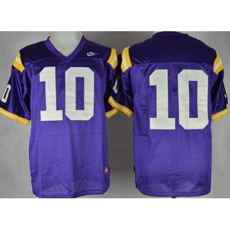 LSU Tigers #10 Anthony Jennings Purple Stitched NCAA Jersey