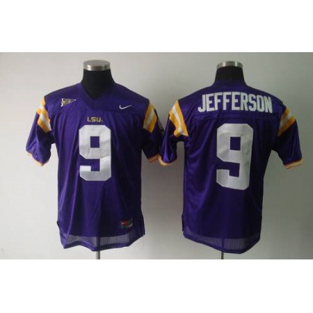 LSU Tigers #9 Jordan Jefferson Purple Stitched NCAA Jersey