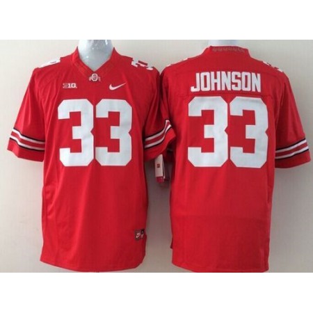 Buckeyes #33 Pete Johnson Red Stitched Youth NCAA Jersey