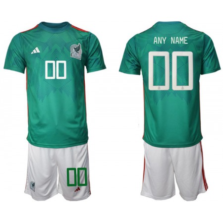 Men's Mexico Custom Green Home Soccer Jersey Suit