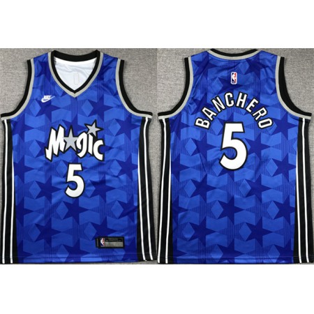 Youth Orlando Magic #5 Paolo Banchero Blue 2023/24 Classic Edition Stitched Basketball Jersey