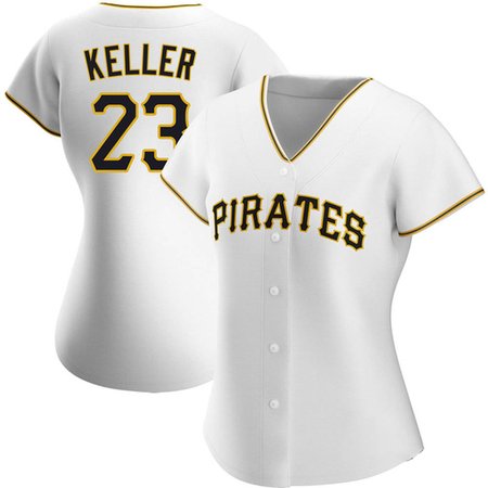 Women's Pittsburgh Pirates #23 Mitch Keller White Home Limited Stitched Baseball Jersey