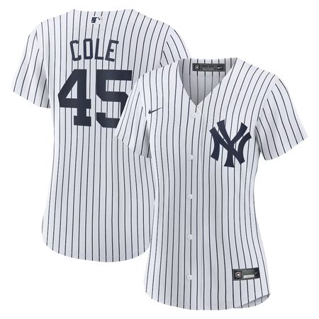 Women's New York Yankees #45 Gerrit Cole White Home Replica Player Jersey