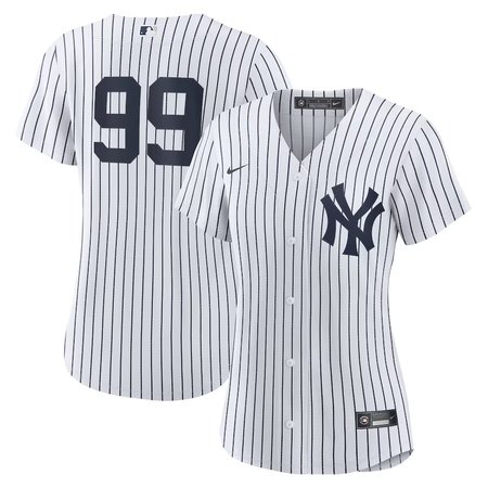 Women's New York Yankees #99 Aaron Judge White Home Replica Player Jersey