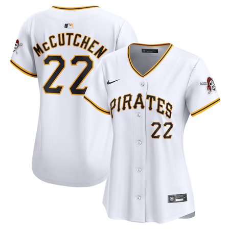 Women's Pittsburgh Pirates #22 Andrew McCutchen White Home Limited Player Jersey