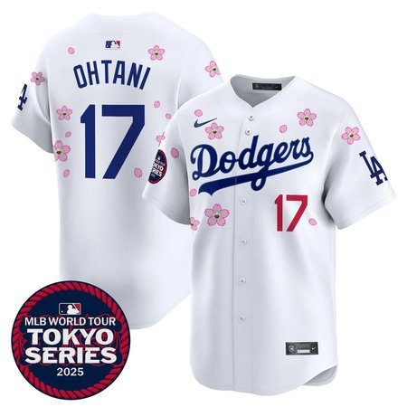 Youth Los Angeles Dodgers #17 Shohei Ohtani White Tokyo 2025 Cool Base Stitched Baseball Jersey