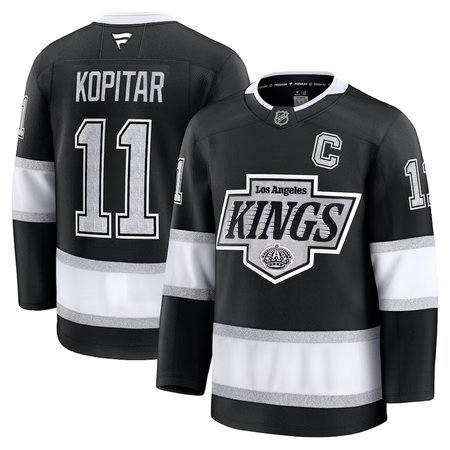 Men's Los Angeles Kings #11 Anze Kopitar Black Home Premium Jersey