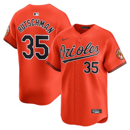 Men's Baltimore Orioles #35 Adley Rutschman Orange Alternate Limited Player Jersey