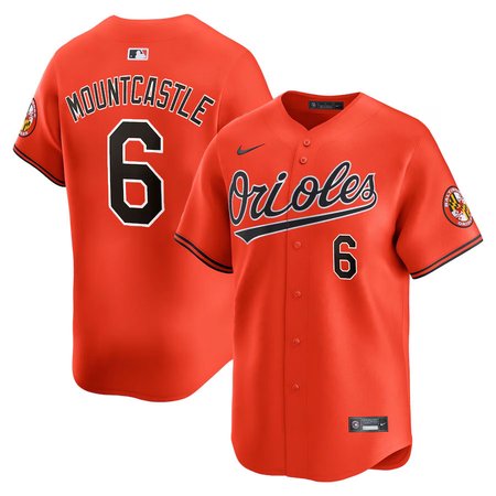 Men's Baltimore Orioles #6 Ryan Mountcastle Orange Cool Base Stitched Baseball Jersey